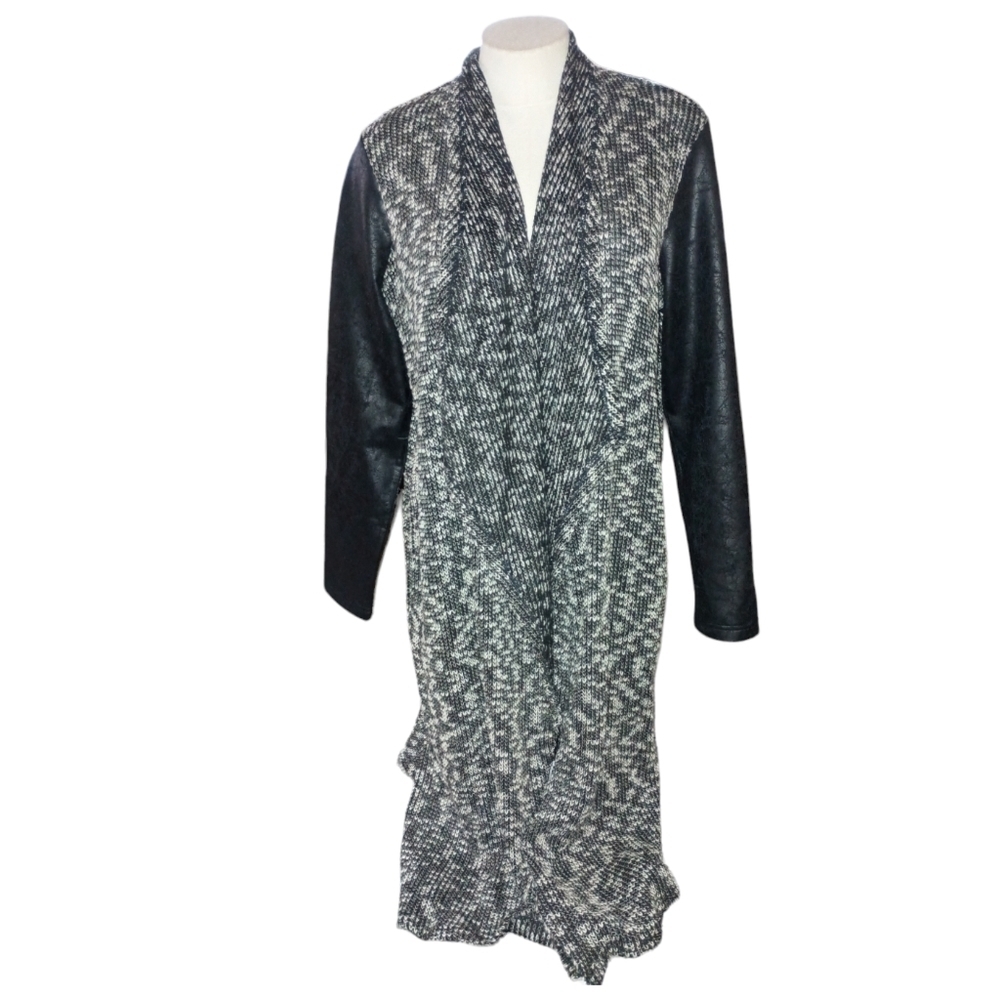 Jones New York Longline Waterfall Sweater Jacket Size XL